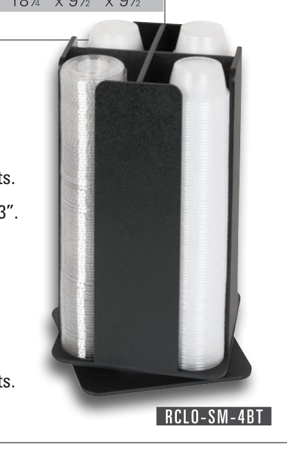 Product image #2 for Dispense-Rite RCLO-SM-4BT Lid Dispensers