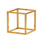 Thumbnail image #2 for Cal-Mil Brooklyn 23201-8-130 Cube Open-Frame Buffet Riser, Antique Brass, 8"W x 8"D x 8"H