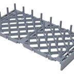 Thumbnail image #1 for Quantum QPDR1 Pronged Drying Rack Section, 12"W x 24"D x 68"H, 1.5" Prong Spacing, Polypropylene, Gray