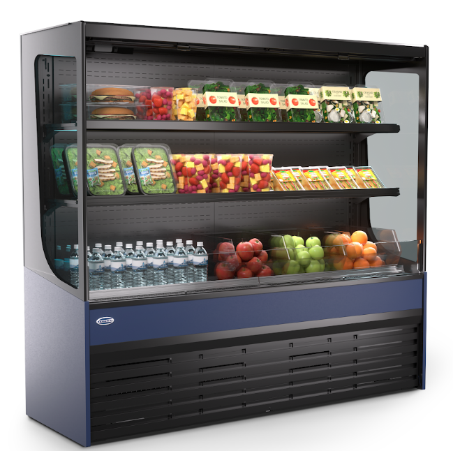 Product image #5 for Federal Industries Vision Series Refrigerated Slim-Line Self-Serve High Profile Open-Air Cooler Display Case, 72-Inch Wide