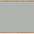 Thumbnail image #1 for AARCO Products OW4872206 Wall-Mounted Cork Bulletin Board, 72 x 48 in, Red Oak Frame, Oyster