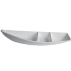 Thumbnail image #1 for G.E.T. Bugambilia BT320MW . . Display Boat, 114-15/16 oz., 28"L x 9"W x 5-1/2"D, Cast Aluminum with Resin Coating, Marble White