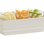 Thumbnail image #1 for Cal-Mil Vista 28616-141 3-Section Plastic Condiment Caddy, White, 13 x 5.5 x 4.5 in