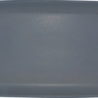 Thumbnail image #1 for International Tableware Strata™ SR-122 Stoneware Platter, 12 x 6 in, Rectangular, Reactive Glaze, Nevada Grey and Sand 1 Dozen