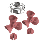 Thumbnail image #1 for Zummo 210537A-13 Extra-Large Fruit Squeezing Kit for 3.03–3.93 in Diameter Fruit, with 2 Large Balls, 2 Cups and Separator