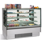 Thumbnail image #1 for Infrico USA IDC-VON18PR Refrigerated Bakery Display Case, Straight Glass, 3 Shelves, Self-Contained, Stainless Steel, 75.31 in.