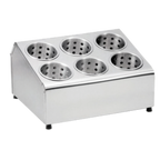 Thumbnail image #1 for TableCraft Products 7062 Stainless Steel Two-Tier Flatware Cylinder Holder, 6-Compartment