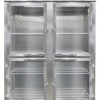 Thumbnail image #1 for Continental Refrigerator Designer Line DL2W-PT-HD-GD-SD Two-Section Pass-Through Pizza Holding Cabinet, Glass Front, Stainless Rear Doors