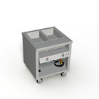 Thumbnail image #1 for Duke Manufacturing Thurmaduke Value (AeroServ Replacement) TEHF-32PG-VALUE Mobile 2-Pan Hot Food Unit with Stainless Steel Top, 32"W
