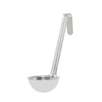 Thumbnail image #1 for CAC China SLD6-20 Stainless Steel Ladle, 2 oz Bowl, 6" Hooked Handle, One-Piece Case of 120