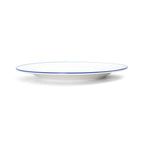 Thumbnail image #2 for Mikasa Hospitality (Lifetime Brands, Inc.) Bistro 5256486 11" Round Vitrified Porcelain Plate, Wide Rim, White with Blue Band Case of 12