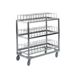 Thumbnail image #1 for Lakeside Manufacturing 897 Dome Drying Rack, 3-Shelf, 60-Dome Capacity, Stainless Steel Frame, Chrome-Plated Wire Cradles, 5-Inch Swivel Casters