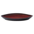 Thumbnail image #1 for 1880 Hospitality Rustic by Oneida® L6753074157P Porcelain Plate, 11-1/4" Round, Two-Tone Crimson Glaze 1 Dozen
