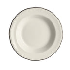 Thumbnail image #2 for Steelite International HL Ivory HL56463927 Round China Rim Soup Bowl, 12.75 oz, 9.125" x 1.75", Scalloped Edge Case of 2 Dozen