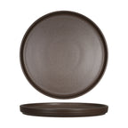 Thumbnail image #1 for Tuxton China Zion VNAS106 Porcelain Round Plate, 10-3/4", Straight Side, Matte Brown 1 Dozen