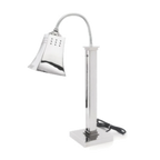 Thumbnail image #1 for Eastern Tabletop 9671 Freestanding Single Lamp Food Warmer, 250W Bulb, Flexible Head, Square Stainless Steel Shade and Base