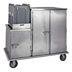 Thumbnail image #1 for SecoSelect CMP-CCJ-80 Mobile Heated/Ice-Cooled Correctional Tray & Beverage Cabinet, Insulated Stainless Steel, 80-Tray Capacity