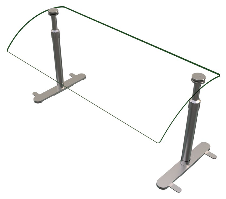 Product image #3 for Hatco Flav-R-Shield EP950-36-1 Portable Self-Service Single-Sided Sneeze Guard, 36-Inch W x 14-Inch D