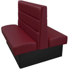 Thumbnail image #1 for Oak Street Luther LU-7242-DBL Double Upholstered Booth, 72"L x 42"H, Horizontal Channel Back