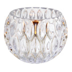 Thumbnail image #2 for Sterno Brilliance 80528 Glass Candle Lamp, 3-1/4"H, Clear, Oval Textured Pattern, For Liquid Wax or Flameless Candles