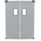 Thumbnail image #1 for USR Brands Prepline PTD6084 Single-Panel Anodized Aluminum Traffic Door with 9" x 14" Window, 60"W x 84"H