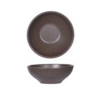 Thumbnail image #1 for Tuxton China Zion VNB-150A Round Porcelain Soup/Salad Bowl, 15 oz, Matte Brown Case of 3 Dozen