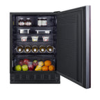 Thumbnail image #2 for Summit Commercial FF708BLSSRSIF Commercial Counter-Height Reach-In Refrigerator, 5.1 cu. ft., 1 Section, Solid Right-Swing Door, Black