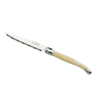 Thumbnail image #1 for Steelite Jean Du Bost, Laguiole Horn 5394S057 9-Inch Serrated Steak Knife with Horn Handle, 13/0 Stainless Steel