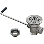 Thumbnail image #1 for AllPoints Foodservice Parts & Supplies 1001032 Twist Waste Valve Sink Drain, 3" Sink Opening, 2"/1-1/2" Drain Outlet, Stainless Steel