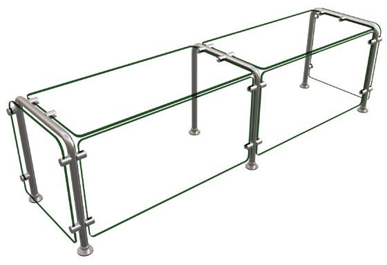 Product image #2 for Hatco Flav-R-Shield ED20 Full-Service Single-Sided Food Shield, 60 x 15 x 18 Inches
