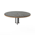 Thumbnail image #1 for Steelite Mogogo, Modular MGCIAY06GSXX Round Modular Display Shelf, 18" Dia. x 6-1/2"H, Gray Slate Laminate, Stainless Steel Segment