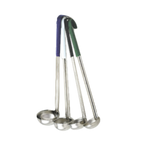 Thumbnail image #1 for Alegacy Foodservice Products Optima 8842BL 2 oz One-Piece Stainless Steel Ladle with 11" Blue Grooved Handle Case of 12