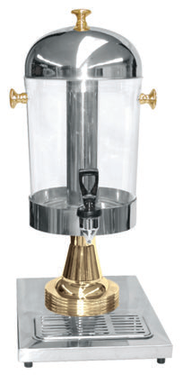 Product image #5 for Thunder Group 2.2 Gallon Single Juice Dispenser with Ice Core Center and Gold Accents