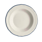 Thumbnail image #2 for Steelite International HL Ivory HL56463929 Round China Rim Soup Bowl, 12.75 oz, 9.125" x 1.75", Scalloped Edge Case of 2 Dozen