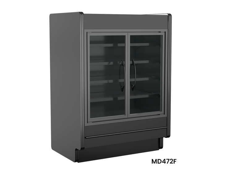 Product image #5 for Structural Concepts Fusion 2-Section Self-Service Glass Door Freezer, Remote DX, Black