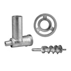 Thumbnail image #1 for Alfa International 12 H CRW #12 Meat Chopper Attachment with Cylinder, Ring and Worm, Cast Steel, Bright Tin Finish