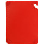 Thumbnail image #1 for AllPoints Foodservice Parts & Supplies San Jamar 86134 Red Co-Polymer Cutting Board, 18 x 24 x 1/2 in., Integrated Ruler