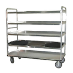 Thumbnail image #1 for SPG International Kelmax 4H2299 Aluminum Queen Mary Banquet Cart, 5 Shelves, 66"W x 29"D x 62"H
