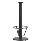 Thumbnail image #1 for Flash Furniture XU-TR18-BAR-3CFR-GG Bar Height Round Table Base, 18" Diameter x 42"H, Cast Iron, 3" Column, Chrome Foot Ring