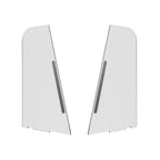 Thumbnail image #1 for Steelite International Mogogo MGSVSDSM0301 Buffet V-Shield Breath Guard End Panels, 35-1/2" x 22-1/4", Acrylic, Set of 2