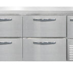 Thumbnail image #1 for Continental Refrigerator Designer Line DRA68NSS-D Worktop Refrigerator, 68", 4 Drawers, 1 Half-Height Door, Stainless Steel