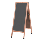 Thumbnail image #1 for AARCO Products A-35SS Sidewalk Chalkboard, Slate Porcelain Board, Solid Oak A-Frame, 18"W x 42"H