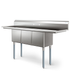 Thumbnail image #5 for KoolMore 75-Inch 3-Compartment Commercial Sink with Dual Drainboards, Backsplash, and 16-Gauge 304 Stainless Steel