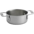 Thumbnail image #1 for TableCraft Products CW2052 16 oz Tri-Ply Sauce Pot, 5-1/8" Diameter x 2-1/4" Deep, 2 Handles, Induction Ready Case of 12