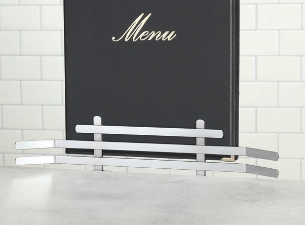 Product image #4 for American Metalcraft Polished Stainless Steel Counter Setup Menu Holder, 15-1/2 x 5 Inch