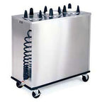 Thumbnail image #1 for Lakeside Manufacturing EASY-GLIDE 6210 Heated Mobile Dish Dispenser, Enclosed Base, 2 Compartments, for 9-1/4"–10-1/8" Round Plates