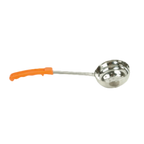 Thumbnail image #1 for Thunder Group SLLD108P 8 oz Perforated Portion Control Serving Spoon, Stainless Steel, Orange Plastic Handle Case of 120