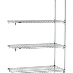 Thumbnail image #1 for Metro Super Erecta SA-1824C-74-A4 Super Adjustable Wire Add-On Shelving Unit, 24"W x 18"D x 74"H, 800 lb. capacity per shelf, 2000 lb. capacity per