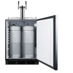 Thumbnail image #2 for Summit Commercial Summit Appliance SBC58BLBIADATWINBW Commercial Beer & Wine Kegerator, Dual Tap, ADA Height, Automatic Defrost