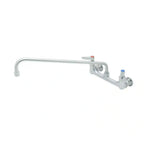 Thumbnail image #1 for T&S Brass S-0230 Pantry Faucet, 8” wall mount mixing faucet, 18" swing nozzle, compression cartridges with spring checks, lever handles and 1/2” NPT